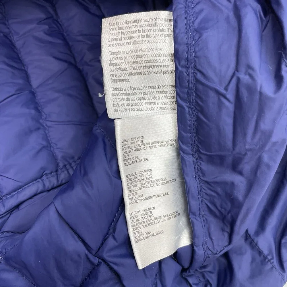 Michael Kors Down Puffer Jacket‎ Packable Lightweight Blue Womens S